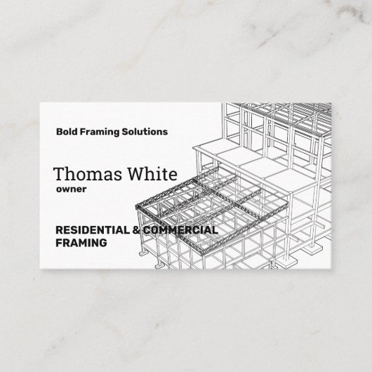 Carte De Visite Entrepreneur de cadre simple (Devant)