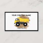 Carte De Visite Entrepreneur de camions de pompage de construction (Devant)