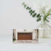 Carte De Visite Entrepreneur de Chambre d'allée de porte de garage (Debout devant)