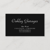 Carte De Visite Entrepreneur de Chambre d'allée de porte de garage (Dos)