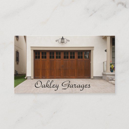 Carte De Visite Entrepreneur de Chambre d'allée de porte de garage (Devant)