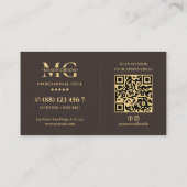 Carte De Visite Entrepreneur de clôture Logo Clôture Espresso Mode (Dos)