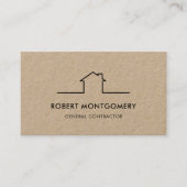 Carte De Visite Entrepreneur de construction (Devant)