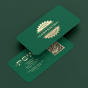 Carte De Visite Entrepreneur de construction Carpenter Hunter Gree