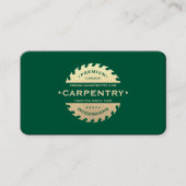 Carte De Visite Entrepreneur de construction Carpenter Hunter Gree (Devant)