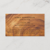 Carte De Visite Entrepreneur de construction de bâtiments modernes (Dos)