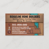 Carte De Visite Entrepreneur de construction de maisons et de réno (Devant)