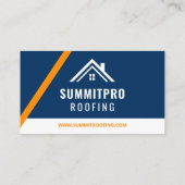 Carte De Visite Entrepreneur de construction de toitures Orange de (Dos)