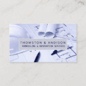 Carte De Visite Entrepreneur de construction moderne (Devant)