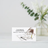 Carte De Visite Entrepreneur de construction moderne (Debout devant)