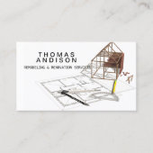 Carte De Visite Entrepreneur de construction moderne (Devant)