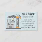 Carte De Visite Entrepreneur de construction moderne Code QR bleu (Devant)
