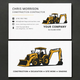 Carte De Visite Entrepreneur de construction professionnel