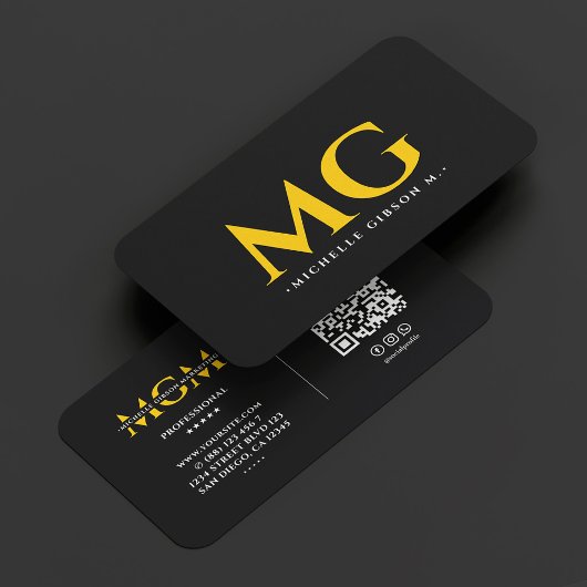 Carte De Visite Entrepreneur de construction professionnel jaune n