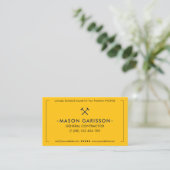 Carte De Visite Entrepreneur de construction professionnel jaune n (Debout devant)