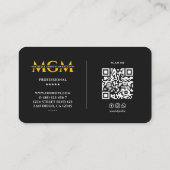 Carte De Visite Entrepreneur de construction professionnel jaune n (Dos)