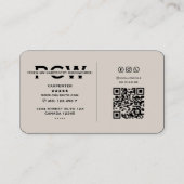 Carte De Visite Entrepreneur de construction professionnel minimal (Dos)