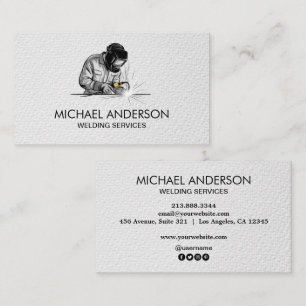 Carte De Visite Entrepreneur de fabrication de métal tendance Soud