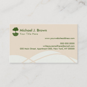 Carte De Visite Entrepreneur de jardinage extérieur paysagiste de