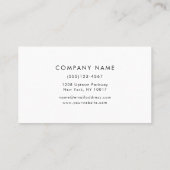 Carte De Visite Entrepreneur de logo professionnel simple (Dos)