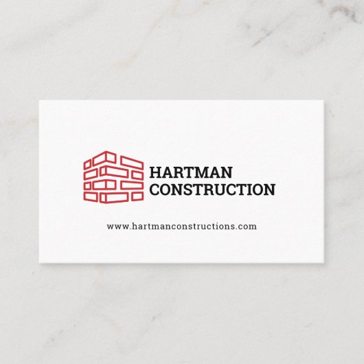 Carte De Visite Entrepreneur de menuisier de construction de MURS  (Devant)