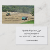 Carte De Visite Entrepreneur de moisson agricole (Devant / Derrière)