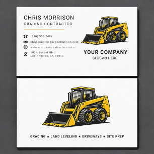 Carte De Visite Entrepreneur de nivellement de construction