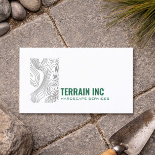Carte De Visite Entrepreneur de Paysagement Moderne Design Minimal