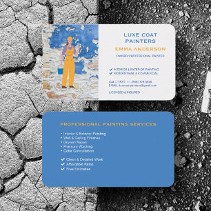 Carte De Visite Entrepreneur de peinture de maison Service de revê