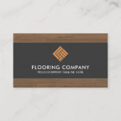 Carte De Visite Entrepreneur de plancher professionnel Grain de bo (Dos)