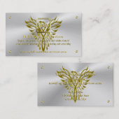 Carte De Visite Entrepreneur de pompes funèbres funèbre, carré (Devant / Derrière)