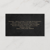 Carte De Visite Entrepreneur de rénovation de construction simple (Dos)