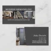 Carte De Visite Entrepreneur de rénovation de maison moderne const (Devant / Derrière)