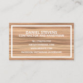 Carte De Visite Entrepreneur de rénovation et de construction mode (Dos)