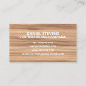 Carte De Visite Entrepreneur de rénovation et de construction mode (Dos)