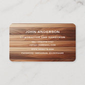 Carte De Visite Entrepreneur de rénovation polyvalent de construct (Dos)