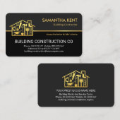 Carte De Visite Entrepreneur de réparation résidentielle Gold (Devant / Derrière)