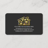 Carte De Visite Entrepreneur de réparation résidentielle Gold (Dos)