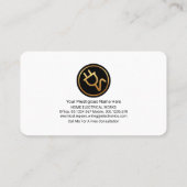 Carte De Visite Entrepreneur de service électrique bleu blanc (Dos)