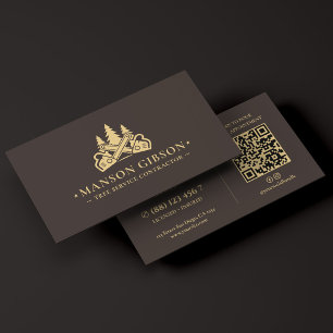 Carte De Visite Entrepreneur de services d'arbre Espresso Arborist