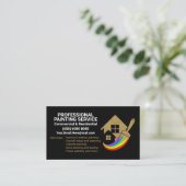 Carte De Visite Entrepreneur de services de peinture de maison pro (Debout devant)