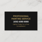 Carte De Visite Entrepreneur de services de peinture de maison pro (Dos)