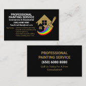 Carte De Visite Entrepreneur de services de peinture de maison pro (Devant / Derrière)