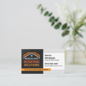 Carte De Visite Entrepreneur de services de solutions de toiture (Debout devant)