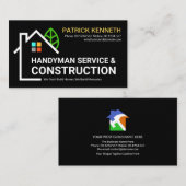 Carte De Visite Entrepreneur de toiture de structure créative (Devant / Derrière)