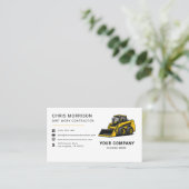 Carte De Visite Entrepreneur de travaux de terrassement Constructi (Debout devant)