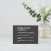 Carte De Visite Entrepreneur Définition Amusant Propriétaire d'ent (Debout devant)