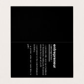 Carte De Visite Entrepreneur Definition Funny Business Owner Gift (Extérieur déplié)