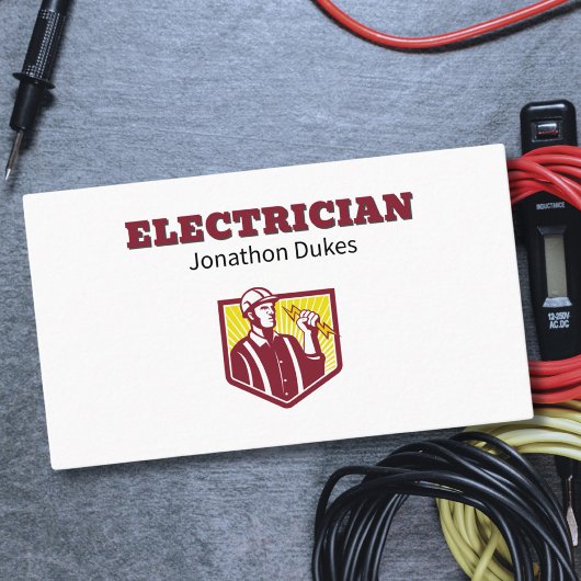 Carte De Visite Entrepreneur d'entretien d'électricien