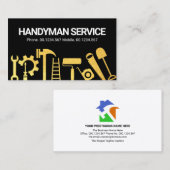 Carte De Visite Entrepreneur des outils de construction Gold Handy (Devant / Derrière)
